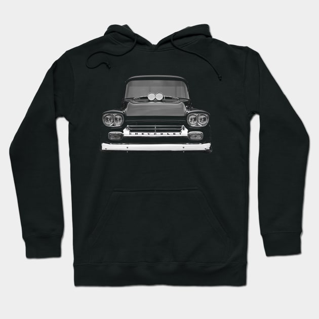 1958 Chevy Apache Pickup Hoodie by mal_photography